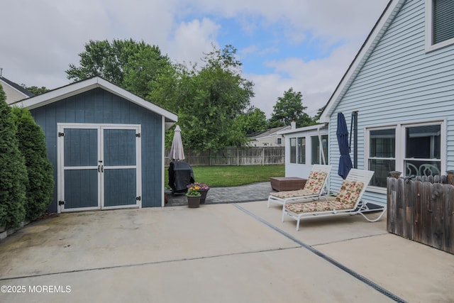 1113 Pemberton St, Toms River, NJ 08757 - view of patio / terrace with a storage unit and area for grilling