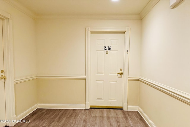 2116 Edward Stec Blvd Unit 2116, Edison, NJ 08837 - doorway to outside with wood finished floors and ornamental molding