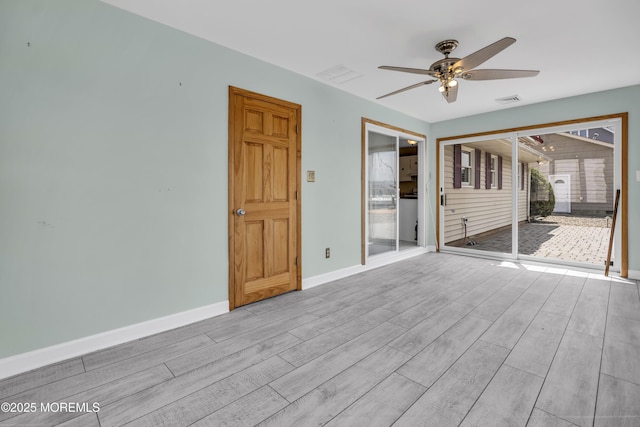 803 Wave Dr, Forked River, NJ 08731 - spare room featuring a ceiling fan and wood finished floors
