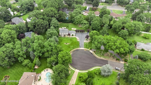 12 Fairway Ave, Eatontown, NJ 07724 - aerial overview of property's location featuring a pool area and a tree filled landscape