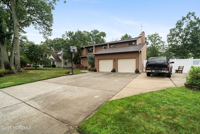 424 Continental St, Forked River, NJ 08731 - view of front of home with driveway, a garage, and a chimney
