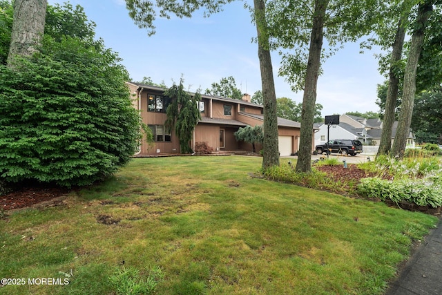424 Continental St, Forked River, NJ 08731 - view of grassy yard with an attached garage and driveway