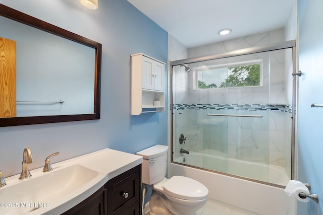 424 Continental St, Forked River, NJ 08731 - bathroom featuring vanity and bath / shower combo with glass door