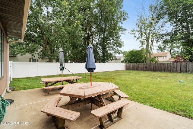 424 Continental St, Forked River, NJ 08731 - fenced backyard featuring outdoor dining space and a patio
