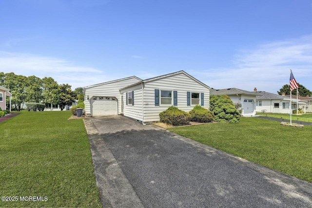119 Hyannis St, Toms River, NJ 08757 - ranch-style home featuring a garage, asphalt driveway, and a front yard