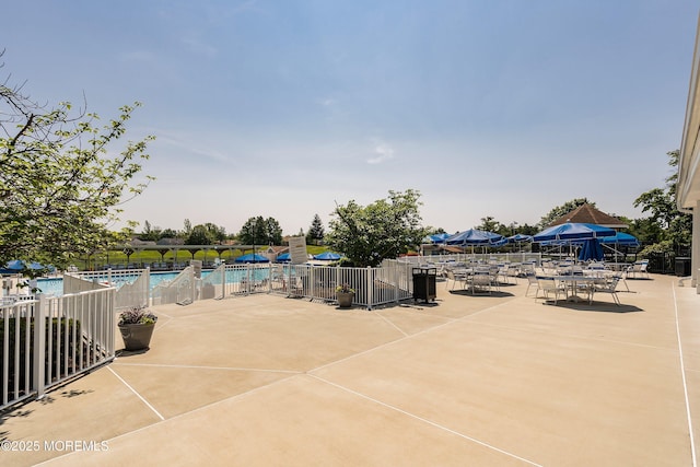 153D Concordia Cir, Monroe, NJ 08831 - view of patio featuring a community pool