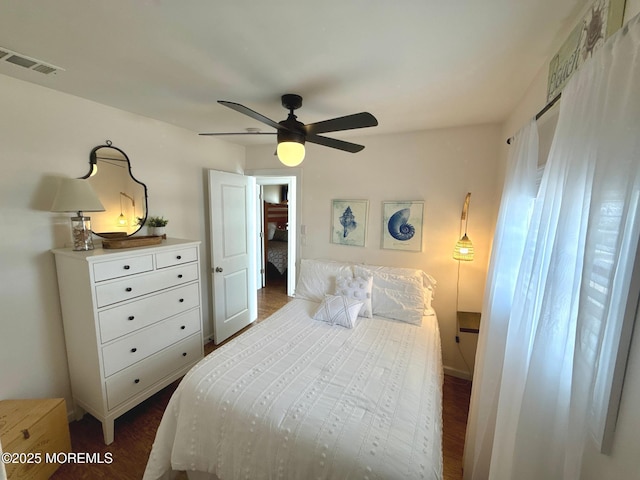 57 Albert Dr, Beach Haven West, NJ 08050 - bedroom featuring dark wood-style floors and a ceiling fan