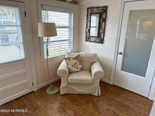 57 Albert Dr, Beach Haven West, NJ 08050 - living area with wood finished floors and baseboards