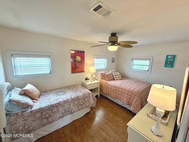 57 Albert Dr, Beach Haven West, NJ 08050 - bedroom featuring dark wood-type flooring and a ceiling fan