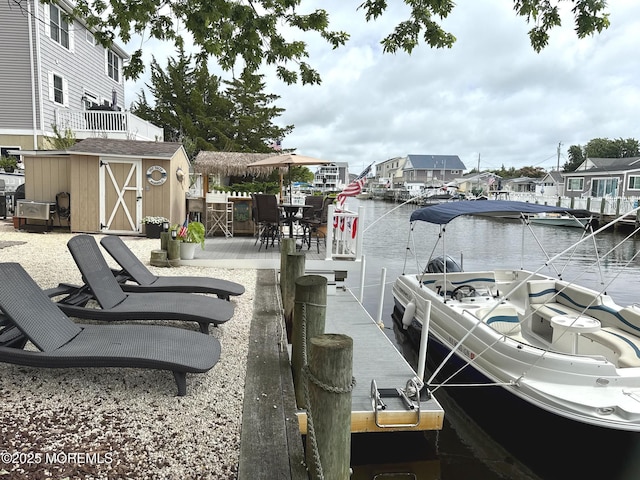 57 Albert Dr, Beach Haven West, NJ 08050 - dock featuring a residential view and a water view