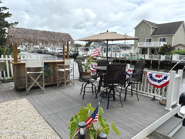 57 Albert Dr, Beach Haven West, NJ 08050 - wooden deck with a water view