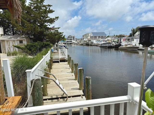 57 Albert Dr, Beach Haven West, NJ 08050 - dock with a water view and a residential view