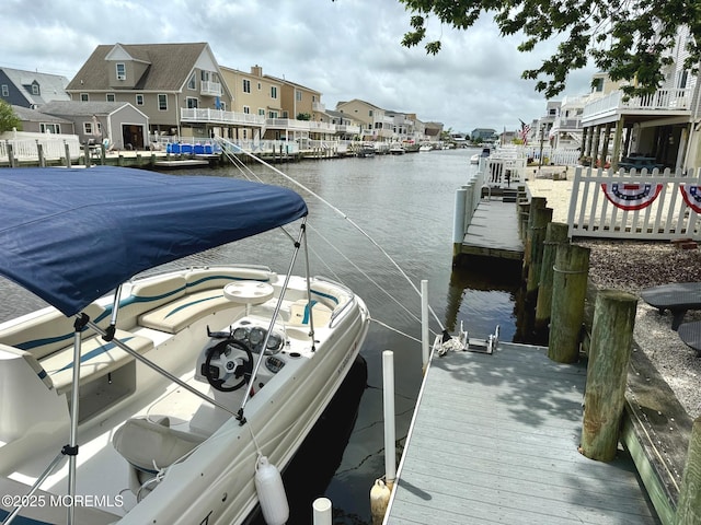 57 Albert Dr, Beach Haven West, NJ 08050 - dock area with a water view and a residential view