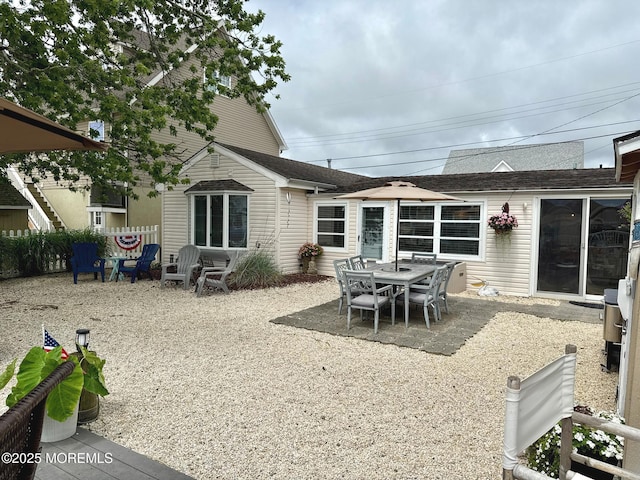 57 Albert Dr, Beach Haven West, NJ 08050 - rear view of property with a patio area and a shingled roof