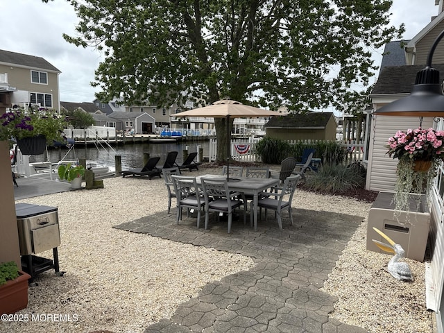 57 Albert Dr, Beach Haven West, NJ 08050 - view of patio with a water view and outdoor dining space