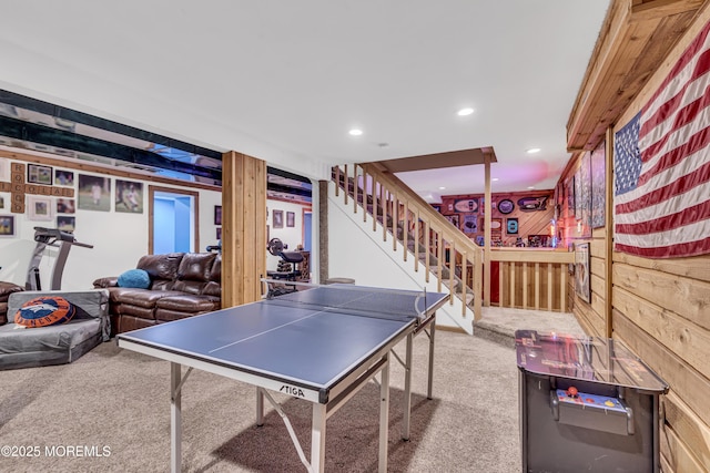 16 Bridge Ct, Jackson, NJ 08527 - recreation room with carpet flooring and recessed lighting