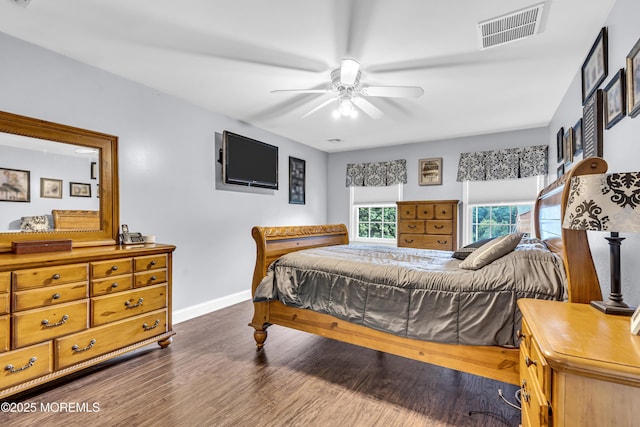 16 Bridge Ct, Jackson, NJ 08527 - bedroom with dark wood-style floors and a ceiling fan