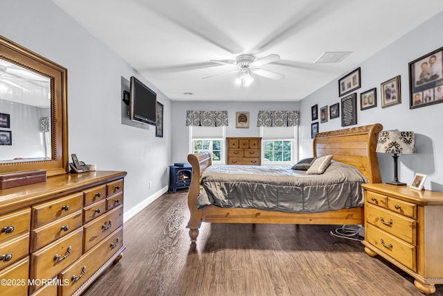 16 Bridge Ct, Jackson, NJ 08527 - bedroom featuring dark wood-type flooring and ceiling fan