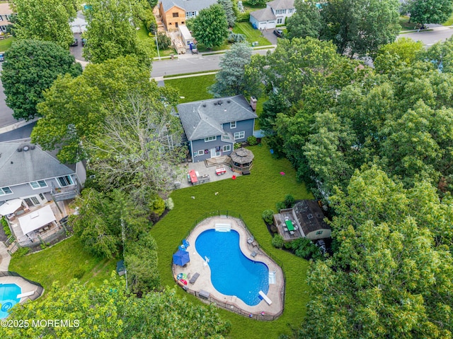 16 Bridge Ct, Jackson, NJ 08527 - aerial perspective of suburban area featuring a pool area