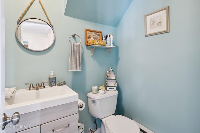 8 S Boston Dr, Little Egg Harbor, NJ 08087 - bathroom with vanity and vaulted ceiling