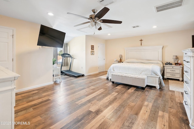 8 S Boston Dr, Little Egg Harbor, NJ 08087 - bedroom featuring light wood-style flooring, recessed lighting, and a ceiling fan