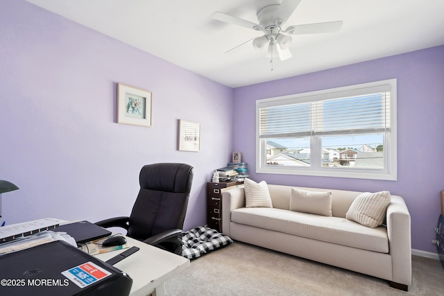 8 S Boston Dr, Little Egg Harbor, NJ 08087 - carpeted office featuring a ceiling fan