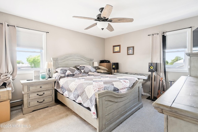 8 S Boston Dr, Little Egg Harbor, NJ 08087 - bedroom with light carpet and a ceiling fan
