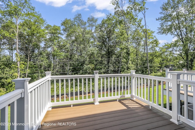 102 Pilot St, Marlboro, NJ 07746 - deck featuring view of scattered trees