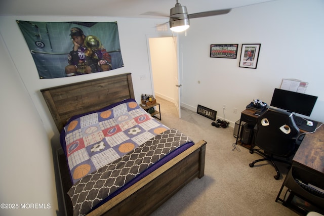 102 Pilot St, Marlboro, NJ 07746 - carpeted bedroom featuring a ceiling fan and an office area