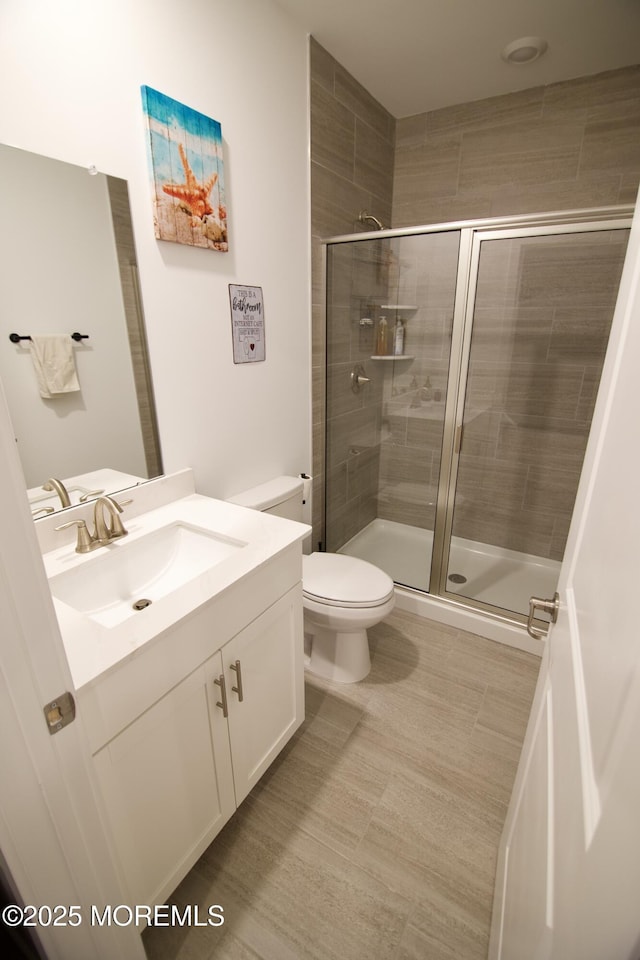 102 Pilot St, Marlboro, NJ 07746 - bathroom featuring vanity and a stall shower