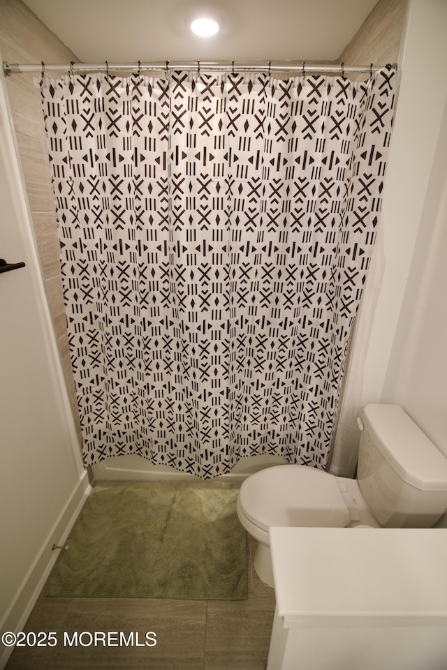 102 Pilot St, Marlboro, NJ 07746 - full bathroom with toilet and a shower with shower curtain