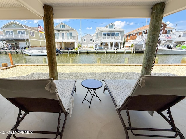 3365 Heron Ln, Lavallette, NJ 08735 - view of patio with a water view and a residential view
