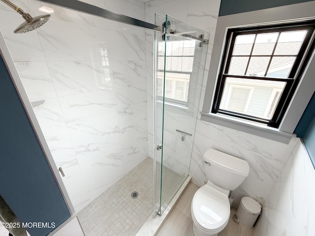 3365 Heron Ln, Lavallette, NJ 08735 - bathroom with a marble finish shower and tile walls
