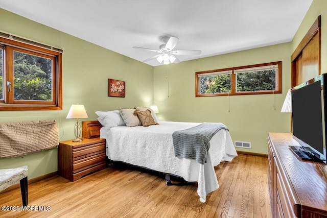 53 Edison Ave, Tinton Falls, NJ 07724 - bedroom with light wood-style floors and ceiling fan