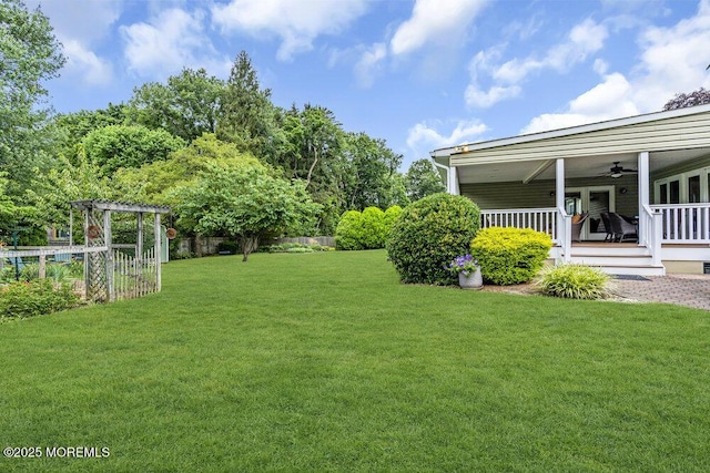 53 Edison Ave, Tinton Falls, NJ 07724 - view of yard featuring a ceiling fan