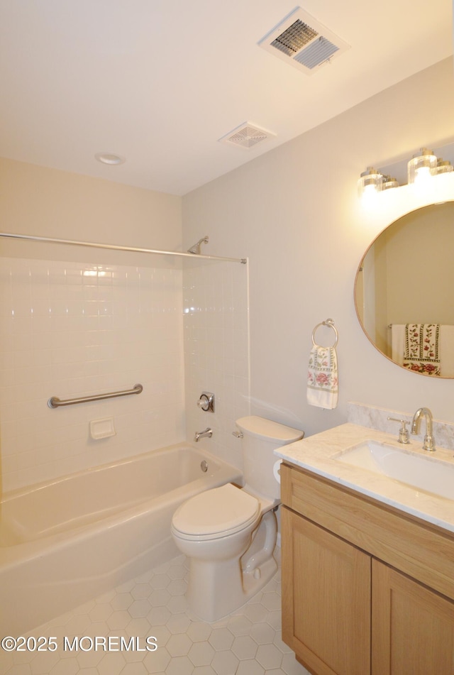 3229 Flagstone Ct, Toms River, NJ 08755 - bathroom featuring vanity, tile patterned floors, and shower / tub combination