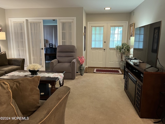 805 Westminster Ct Unit A, Manchester, NJ 08759 - living area featuring carpet floors and french doors