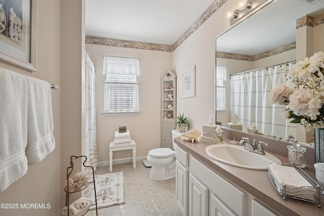 21 Orchid Ln, Barnegat, NJ 08005 - full bath featuring vanity, tile patterned flooring, and a shower with shower curtain