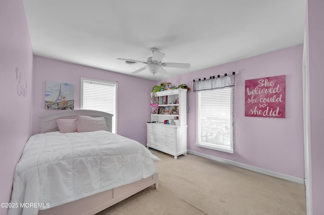 315 Shuster Ave, Ortley Beach, NJ 08751 - carpeted bedroom with multiple windows and ceiling fan