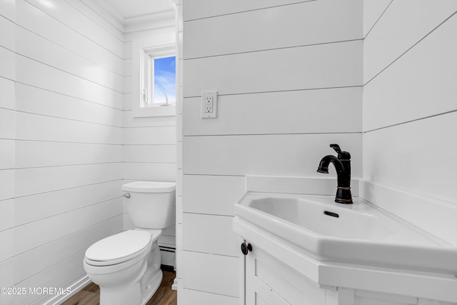 900 Ocean Ave, Bradley Beach, NJ 07720 - bathroom with wood finished floors and a baseboard heating unit