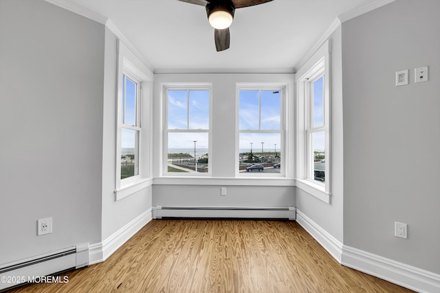 900 Ocean Ave, Bradley Beach, NJ 07720 - unfurnished sunroom featuring a baseboard heating unit and healthy amount of natural light