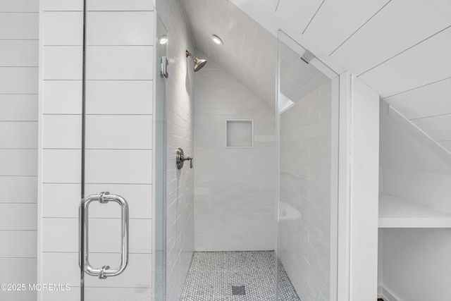 900 Ocean Ave, Bradley Beach, NJ 07720 - bathroom with a stall shower and tile patterned flooring