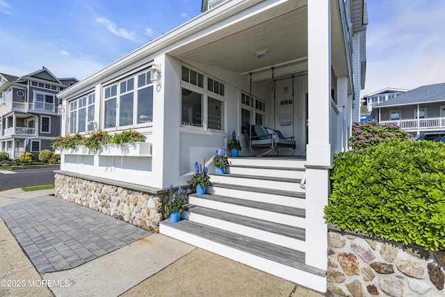 900 Ocean Ave, Bradley Beach, NJ 07720 - property entrance featuring stone siding