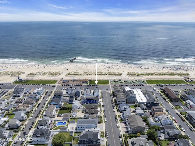 900 Ocean Ave, Bradley Beach, NJ 07720 - aerial view of property and surrounding area featuring extended coastline and nearby suburban area