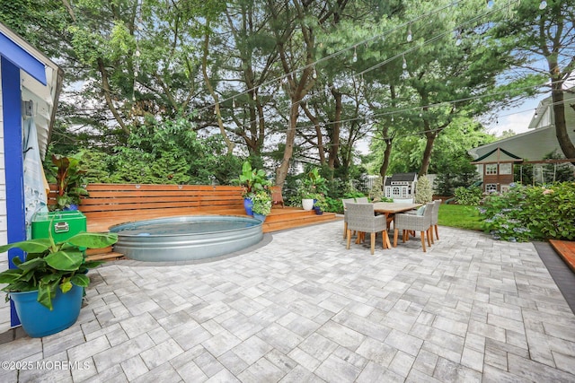 51 Burdge Ave, Brick, NJ 08724 - view of patio / terrace featuring outdoor dining space, a jacuzzi, and a deck