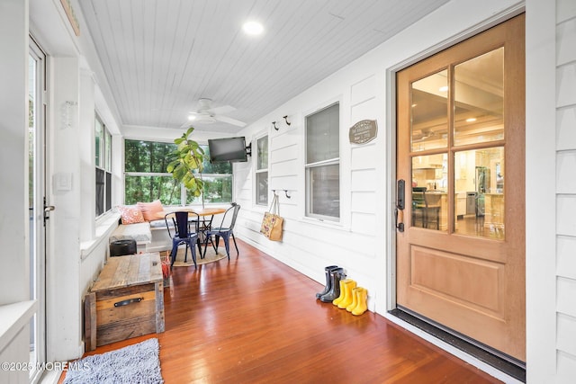 51 Burdge Ave, Brick, NJ 08724 - sunroom / solarium featuring wood finished floors, wooden ceiling, and recessed lighting