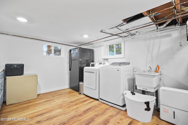 51 Burdge Ave, Brick, NJ 08724 - washroom with washer and dryer and light wood-type flooring