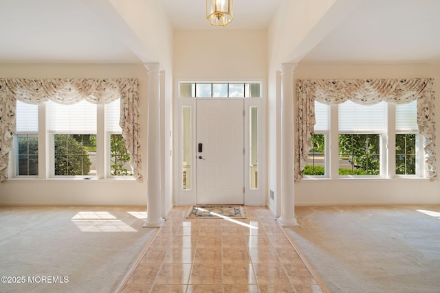 98 Mirage Blvd, Barnegat, NJ 08005 - entryway with ornate columns and plenty of natural light
