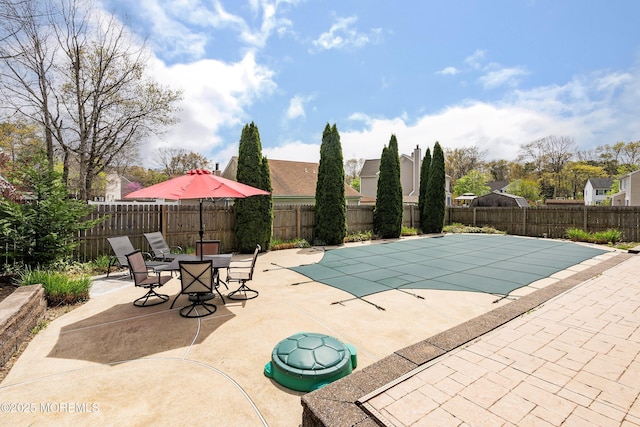 15 Tanglewood Dr, Barnegat, NJ 08005 - view of pool with a patio area, a fenced backyard, and outdoor dining space
