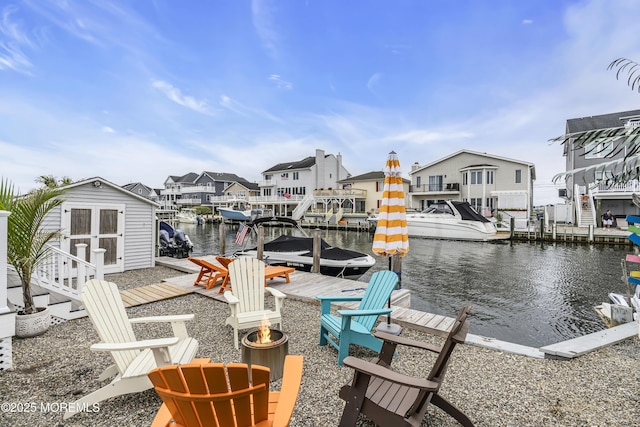 109 Monterey Dr, Brick, NJ 08723 - dock featuring a water view and a residential view